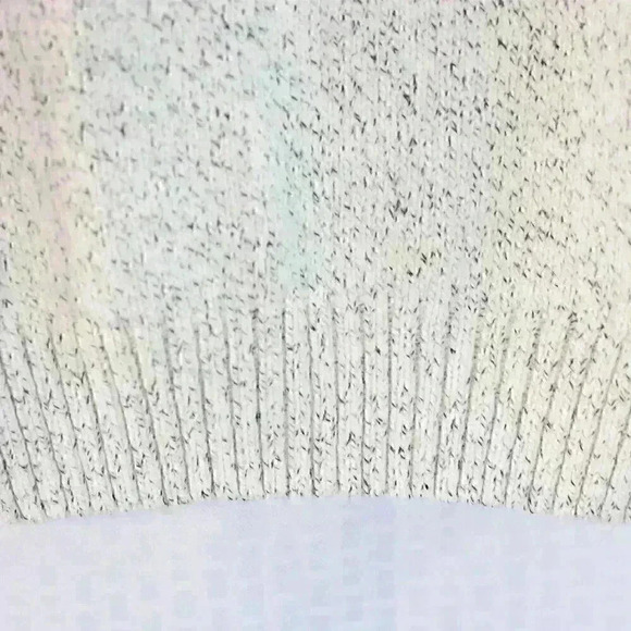 NWT CHAPS Size L Red Lodge Knit Cream color/marled 1/4 zip pullover sweater - Picture 4 of 16